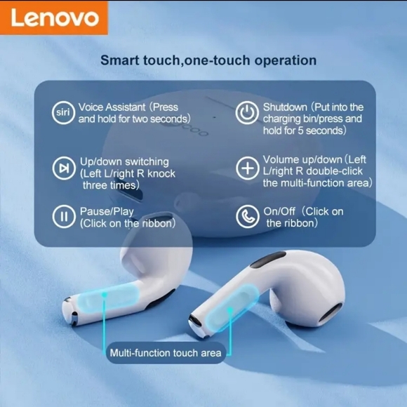 Lenovo Lecoo EW305: Wireless Headset with Siri, Low Latency & Long Battery Life - Picture 2 of 4